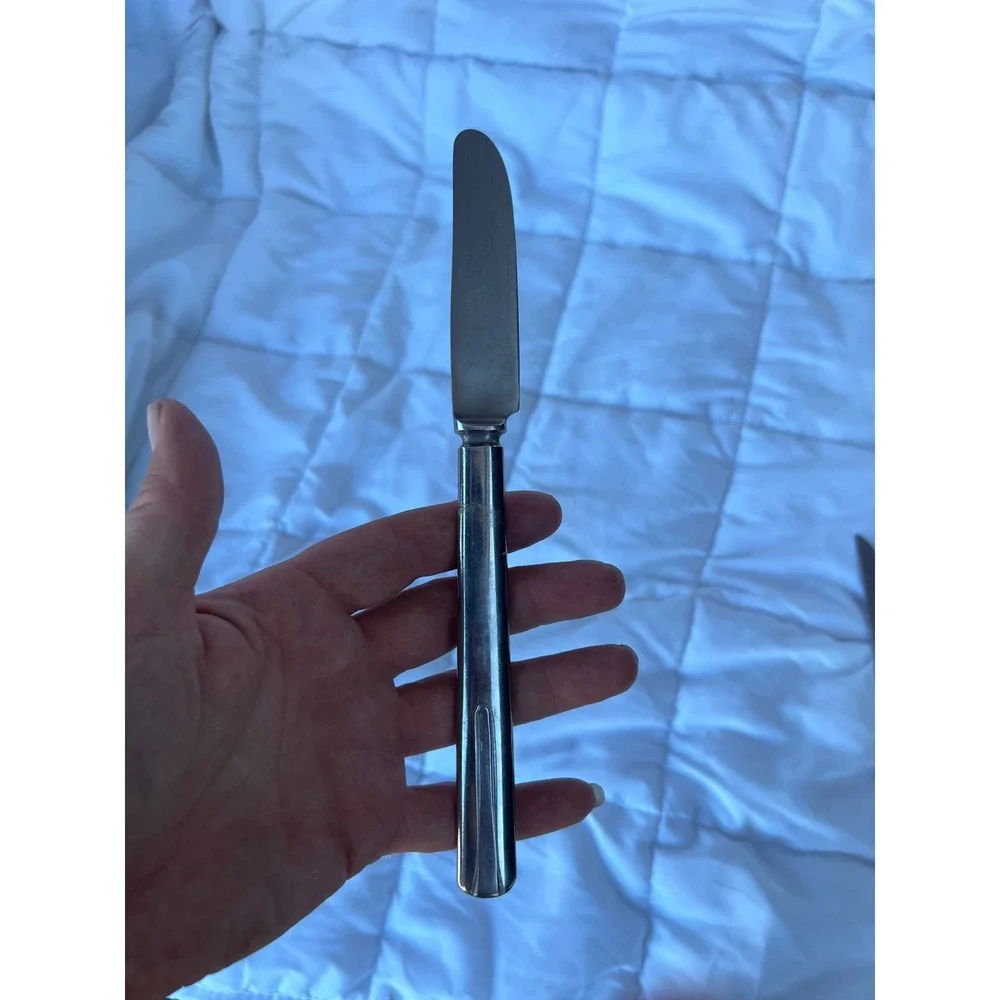 Vintage Belaire Rosco Stainless USA Dinner Knife Silver Silverware
